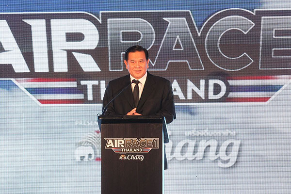 H.E. General Thanasak Patimaprakorn, Thailand’s Deputy Prime Minister, delivered the opening speech at the press conference