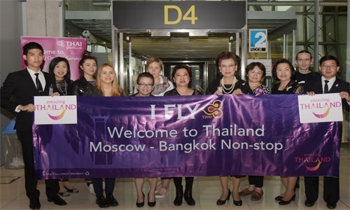 THAI welcomes passengers from first Moscow flight
