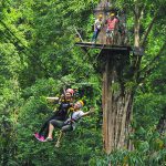 Zip lining at Pongyang Jungle Coaster & Zipline, Chiang Mai