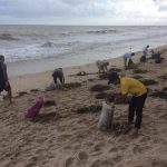 Southern Thailand skies now clear up locals and tourists join in beach clean-up effort