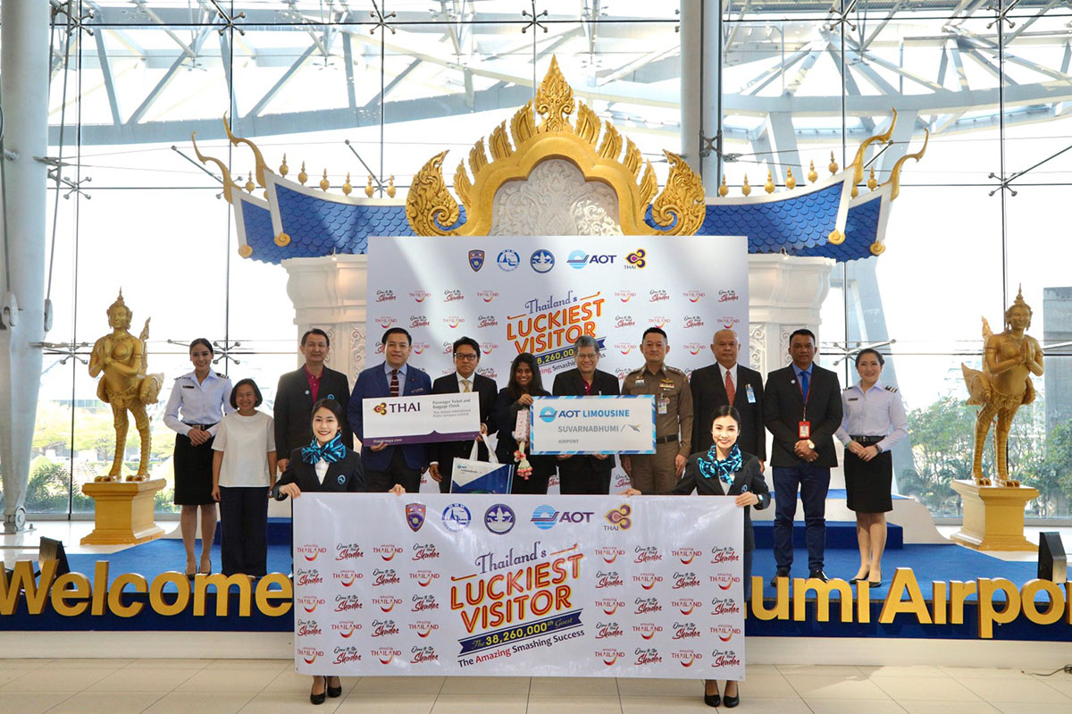 Thailand welcome its 38.26 millionth tourist to the Kingdom
