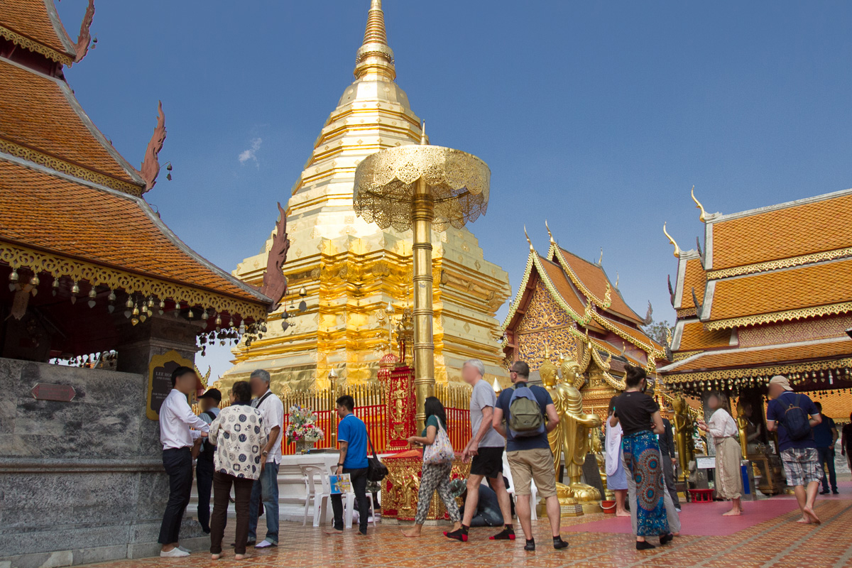 Tourists are out and about in Chiang Mai as usual amid ongoing measures for coronavirus prevention