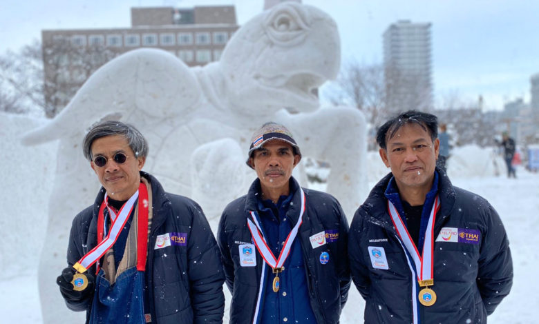 Thai teams wins International Snow Sculpture in Sapporo for third consecutive year
