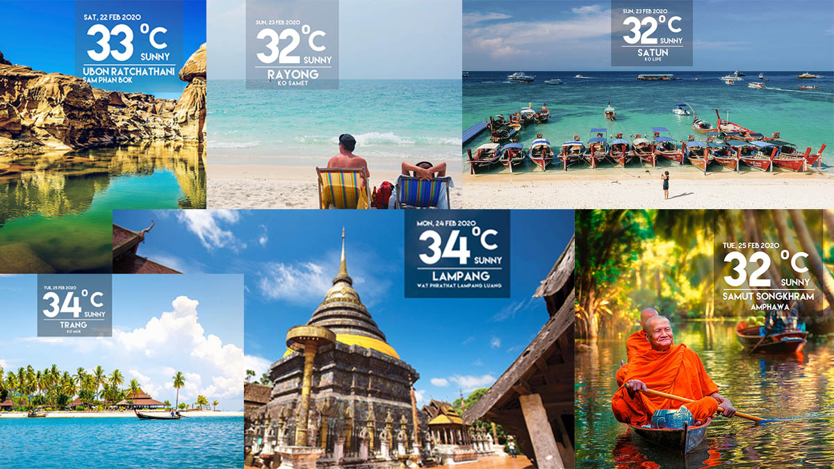 TAT releases daily photos of weather situations at attractions across Thailand