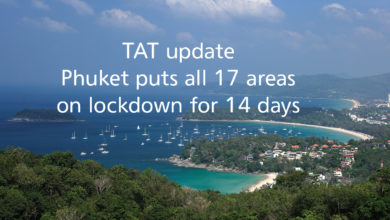TAT update: Phuket puts all 17 areas on lockdown for 14 days