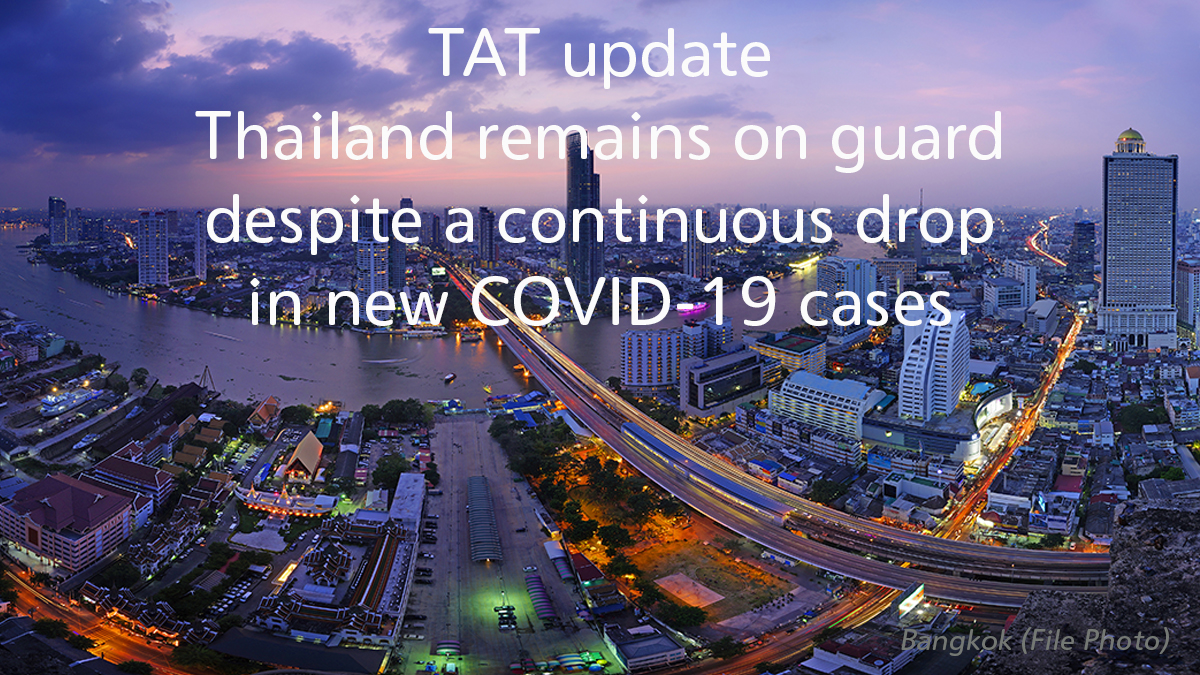 TAT update: Thailand remains on guard despite a continuous drop in new COVID-19 cases