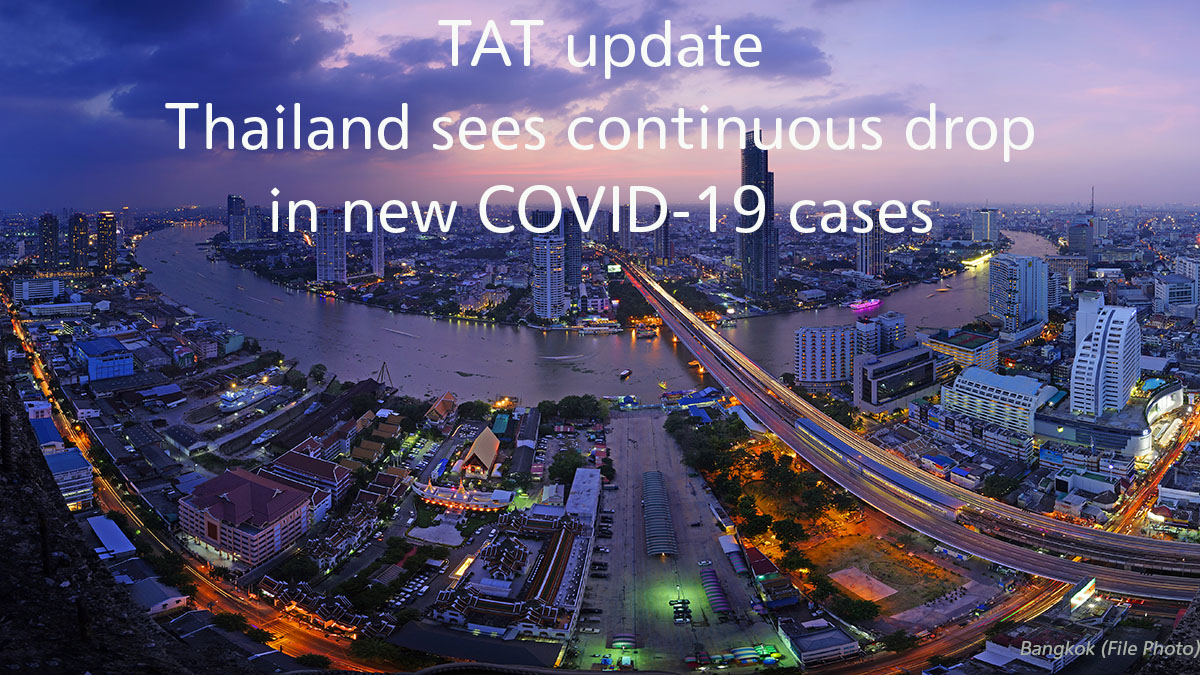 TAT update: Thailand sees continuous drop in new COVID-19 cases