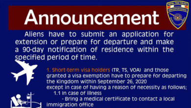 Thailand extends visa relief for foreigners until 26 September 2020