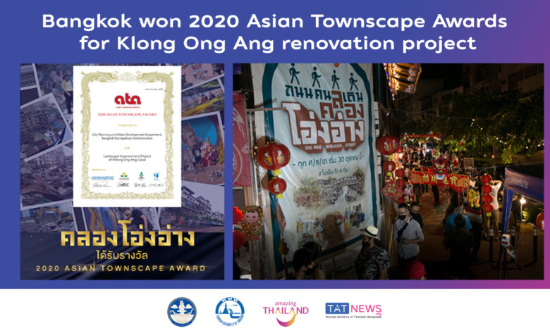 Bangkok won 2020 Asian Townscape Awards for Klong Ong Ang renovation project
