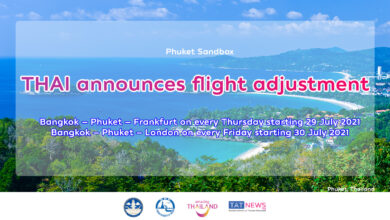 THAI adjusts flights between Phuket and European cities