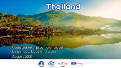 Updates on domestic travel in Thailand in August 2021
