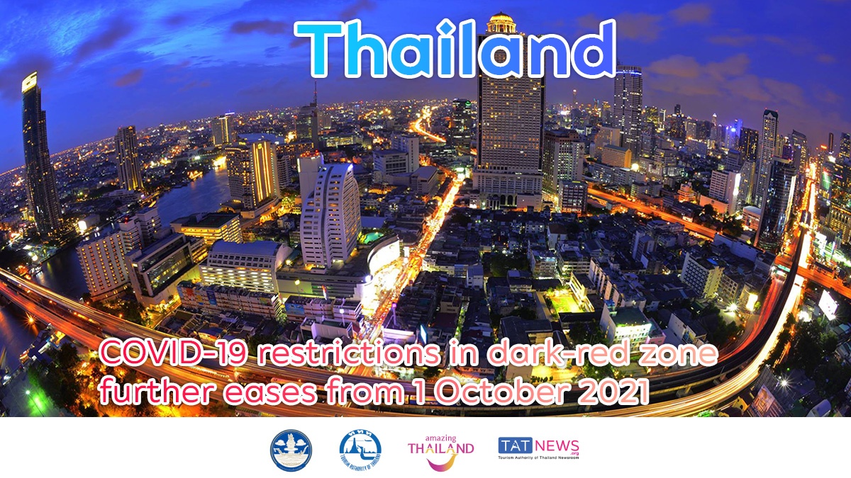 Thailand further eases COVID-19 restrictions from 1 October 2021