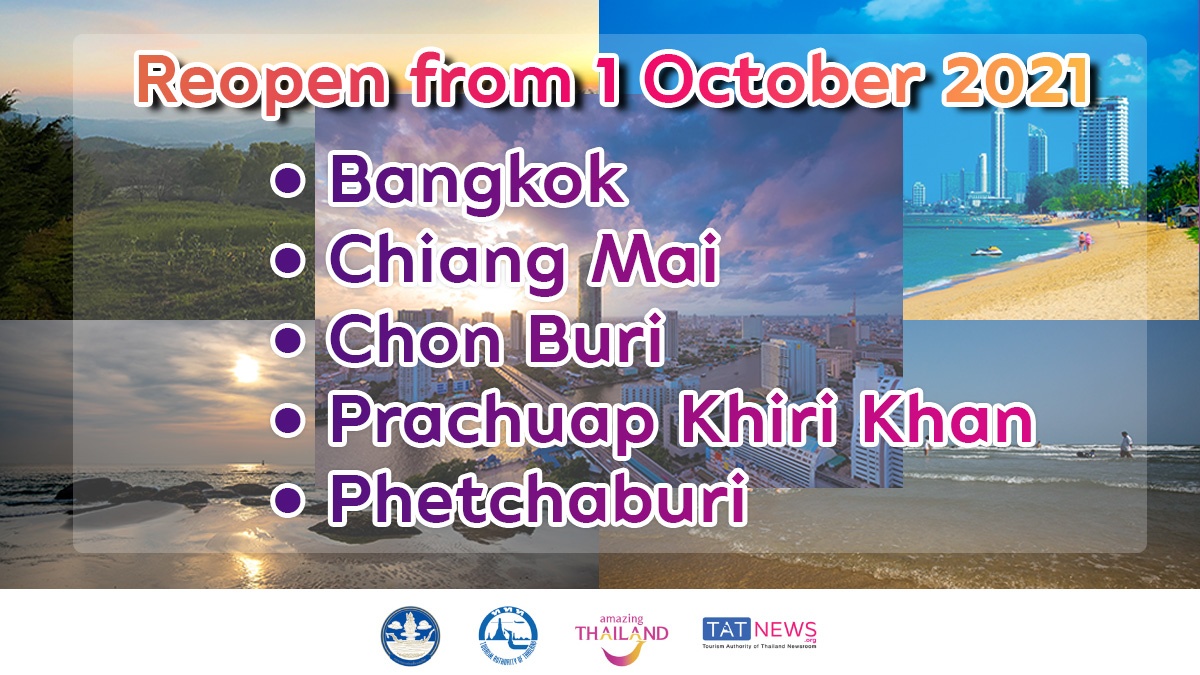 Thailand to reopen 5 more destinations to vaccinated foreign tourists from 1 October