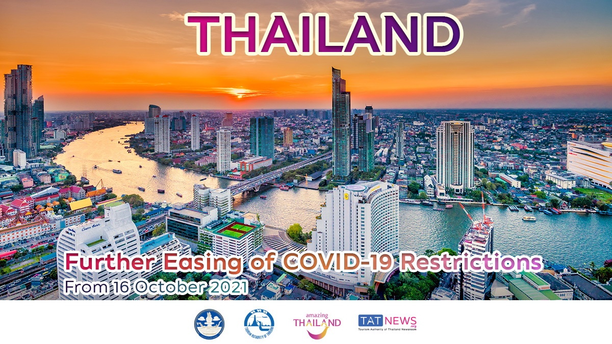 More COVID-19 restrictions are relaxed in Thailand from 16 October 2021