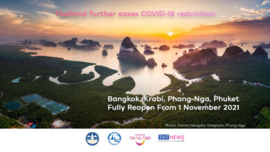 Thailand eases more COVID-19 curbs, ready to welcome back tourists from 1 November 2021
