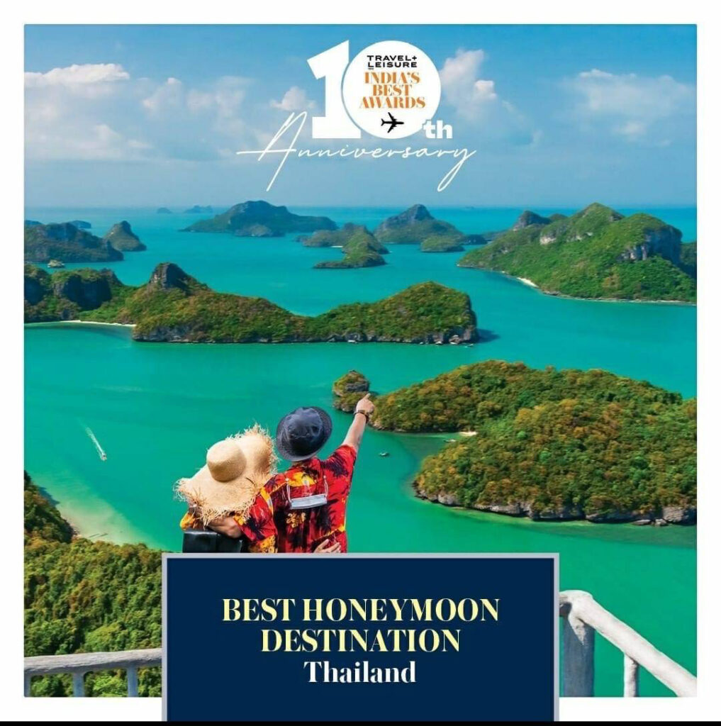 Thailand named ‘Best Honeymoon Destination’ 2nd year running by Travel + Leisure India