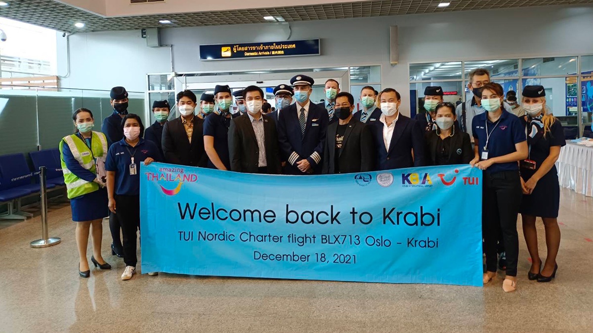 Phuket and Krabi welcomed TUI charter flights for Winter 2021/2022