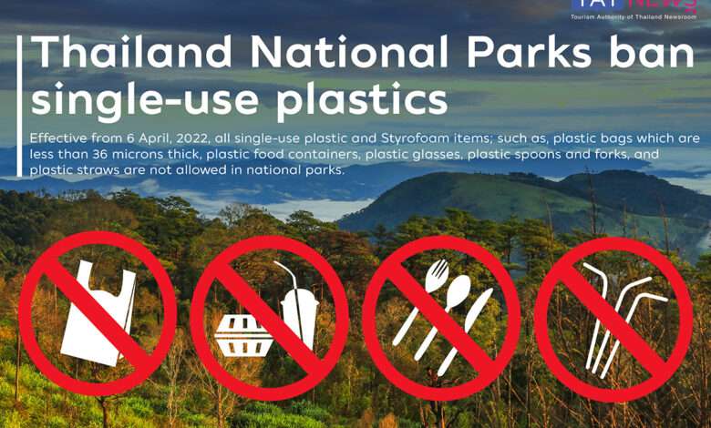 Thailand imposes a ban on single-use plastic in national parks
