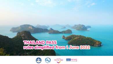 ‘Thailand Pass’ registration eased for international arrivals from 1 June 2022