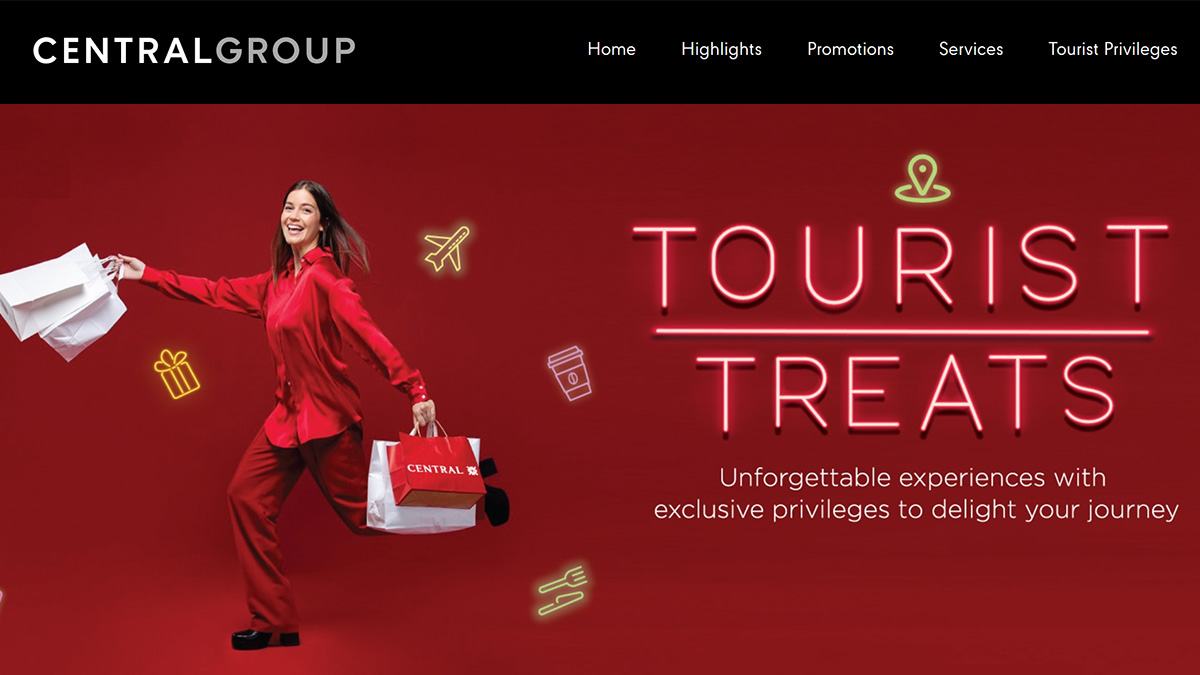 Central Group launches new ‘Tourist Treats’ website