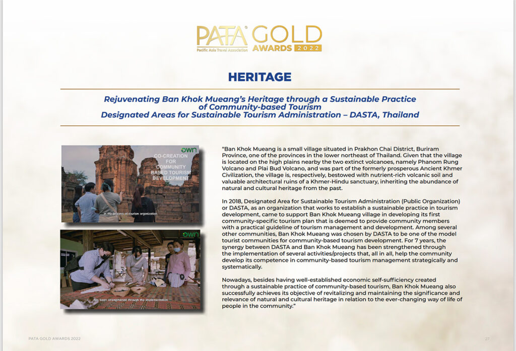 Thailand wins two PATA Gold Awards 2022