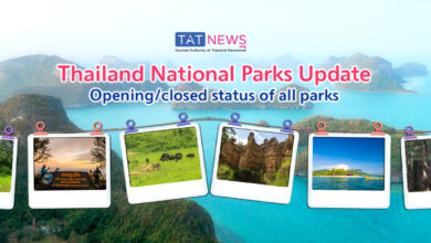 Opening/closed status of Thailand’s national parks