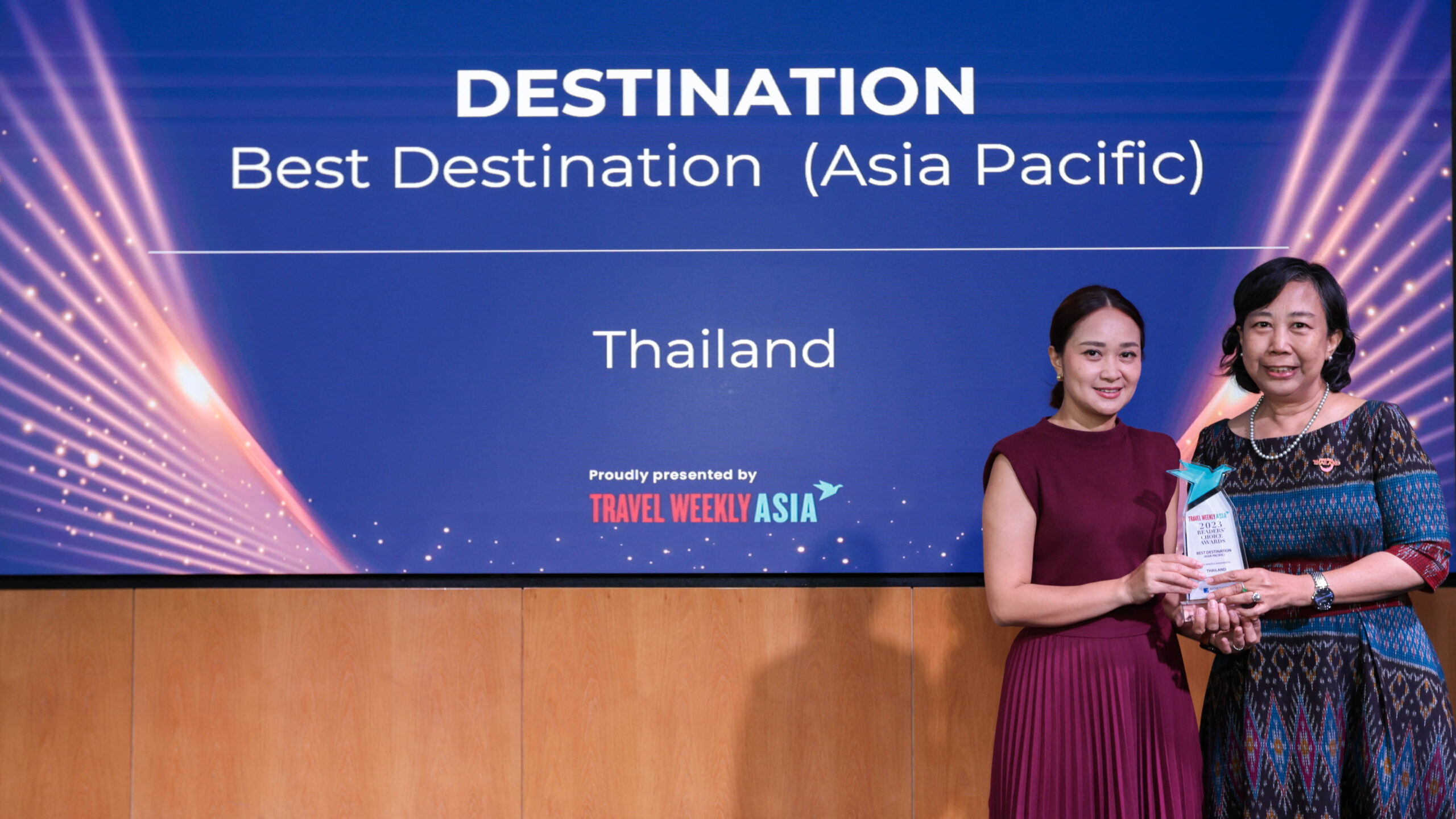 Thailand named ‘Best Destination – Asia Pacific’ in Travel Weekly Asia Readers' Choice Awards 2023