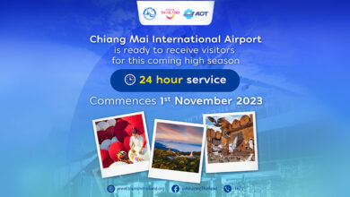 Chiang Mai International Airport operates 24/7 from 1 November 2023