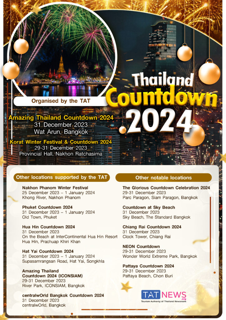 Thailand events calendar for Countdown 2024