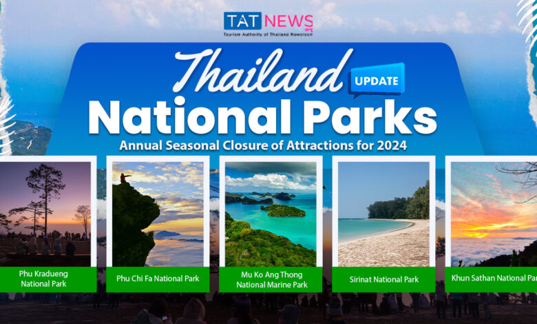 Thailand’s national park system announces 2024 annual seasonal closure of attractions