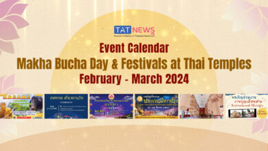 Makha Bucha Day and Festivals at Thai Temples during February - March 2024