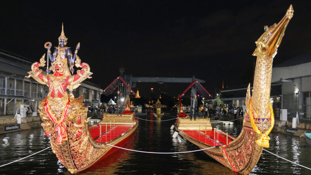 Preparations for the Royal Barge Procession honouring HM The King