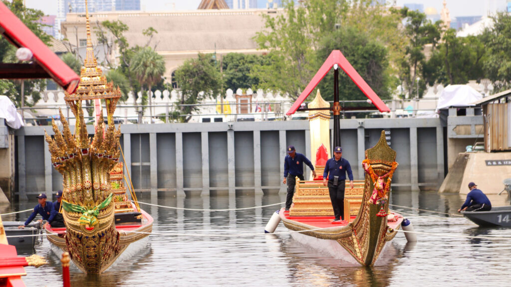 Preparations for the Royal Barge Procession honouring HM The King