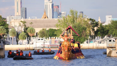 Preparations for the Royal Barge Procession honouring HM The King