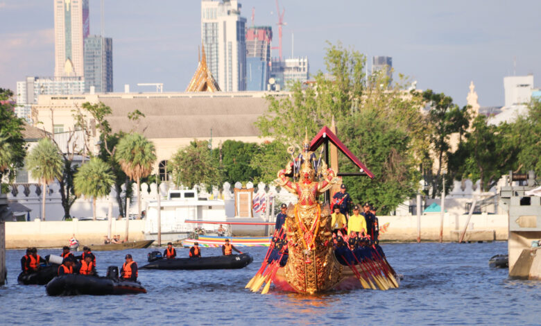 Preparations for the Royal Barge Procession honouring HM The King