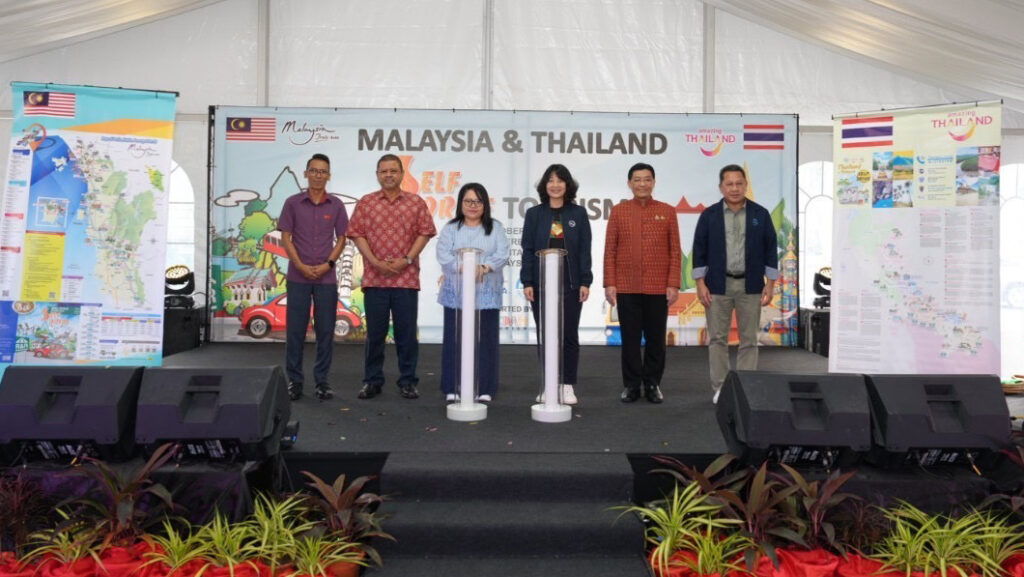 “Officials at the flag-off ceremony for the cross-border tourism caravan”