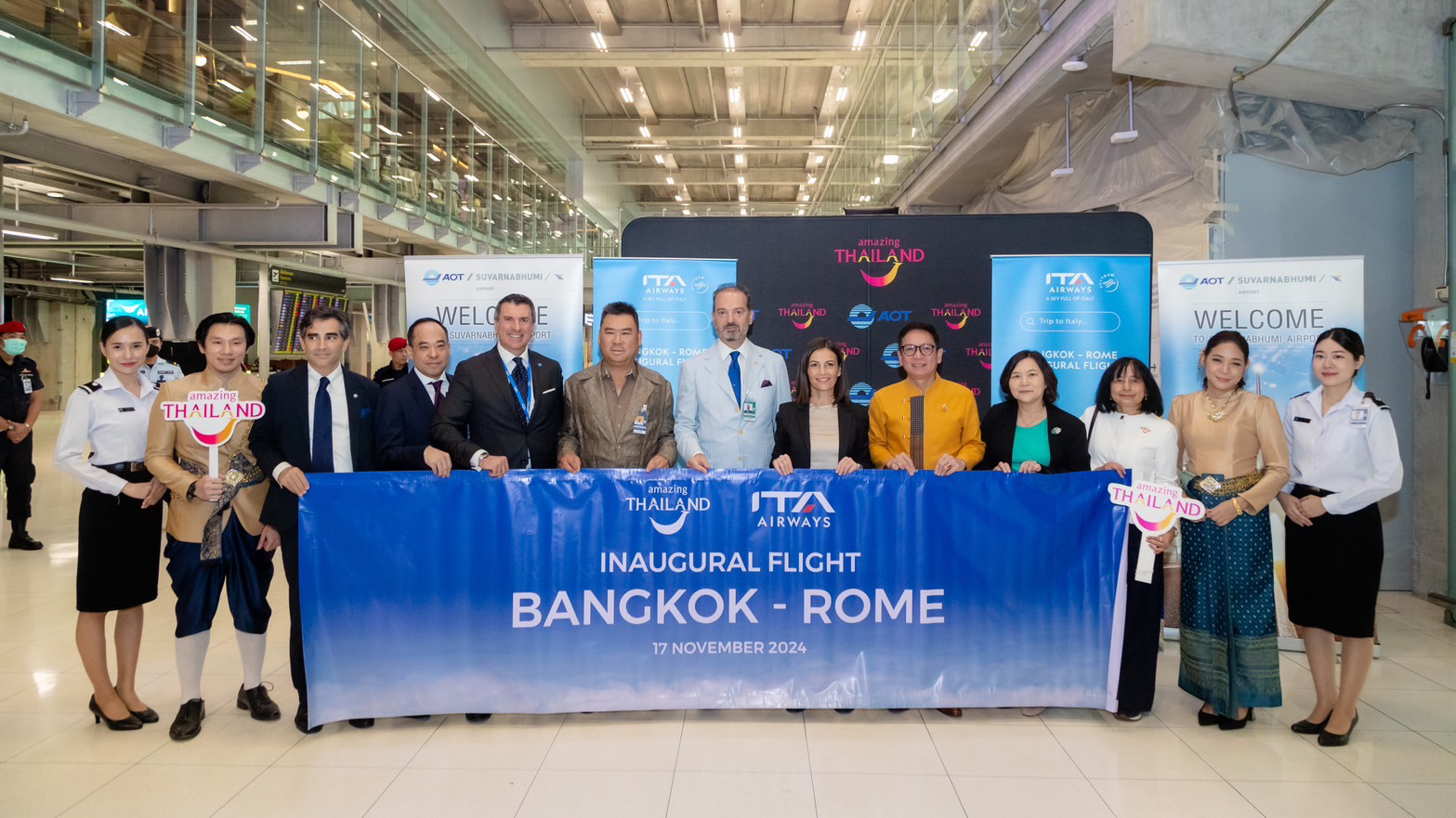 TAT Celebrates ITA Airways’ Inaugural Nonstop Rome-Bangkok Service