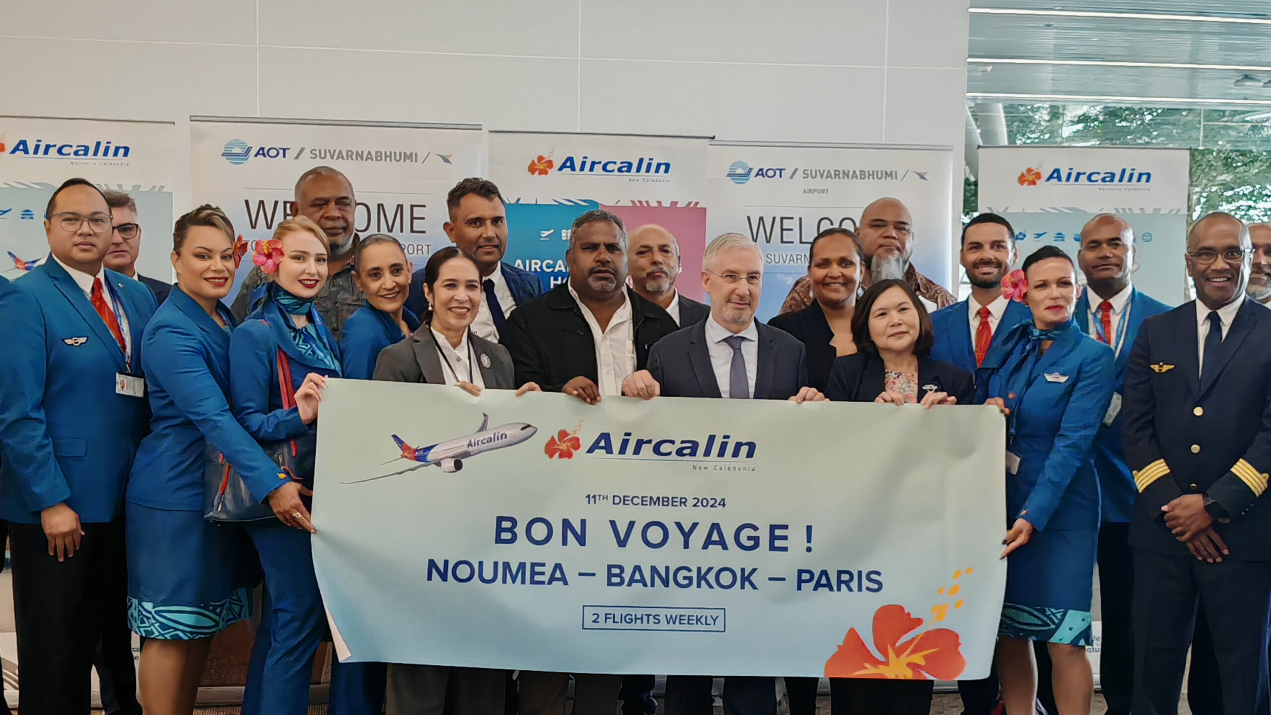 TAT Celebrates Aircalin’s Inaugural Noumea–Bangkok–Paris Flight