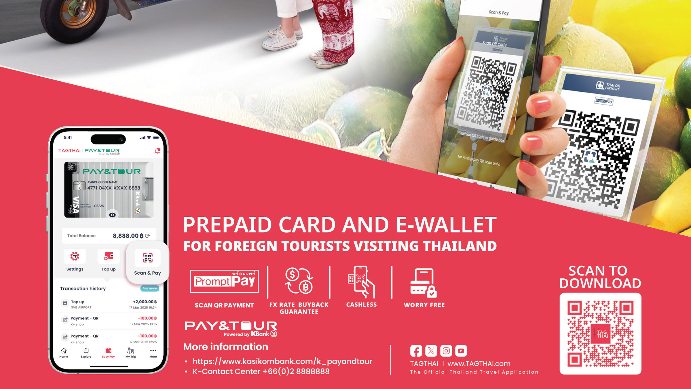 Tourist E-Wallet: TAGTHAi EASY PAY Now Available for International Visitors